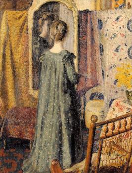 喬治 萊門 Woman Standing in Front of the Mirror